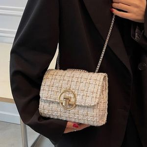 Tweed White & Gold Bag